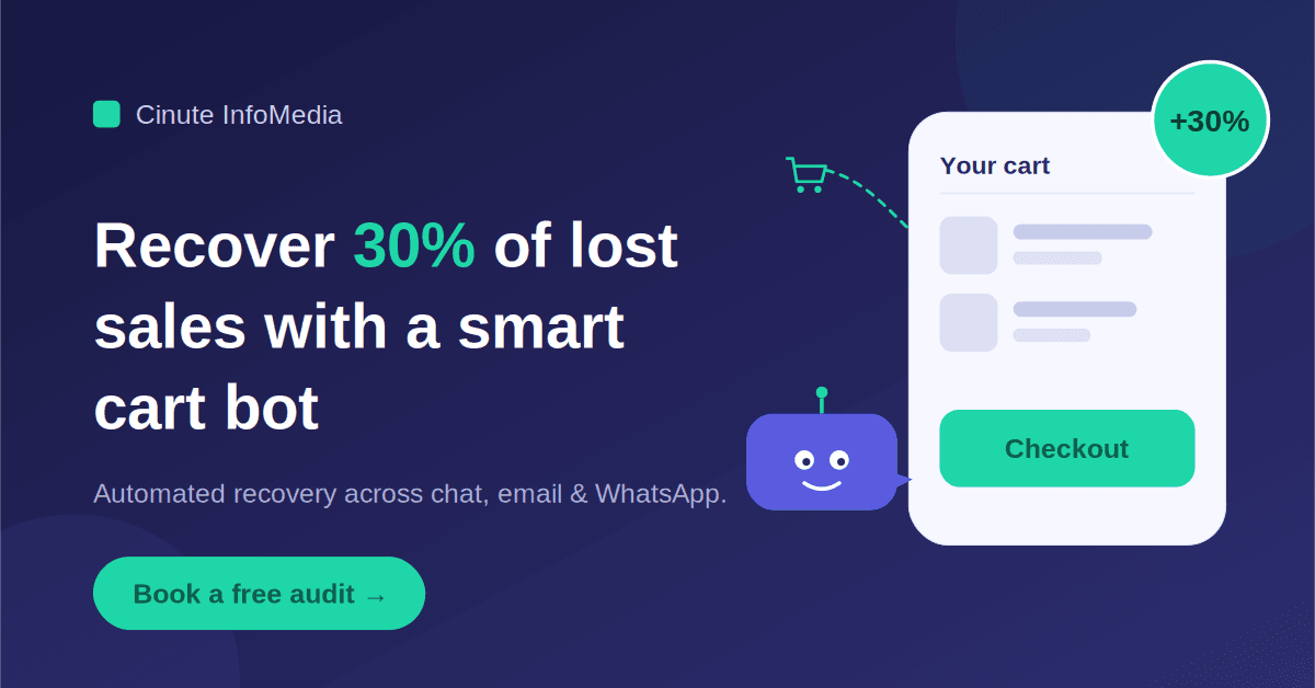 Recover 30% of Lost Sales With a Smart Cart Bot